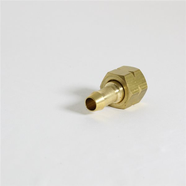 Compression Nut with Hosetail for Propane - 3/8 inch for 8mm Hose