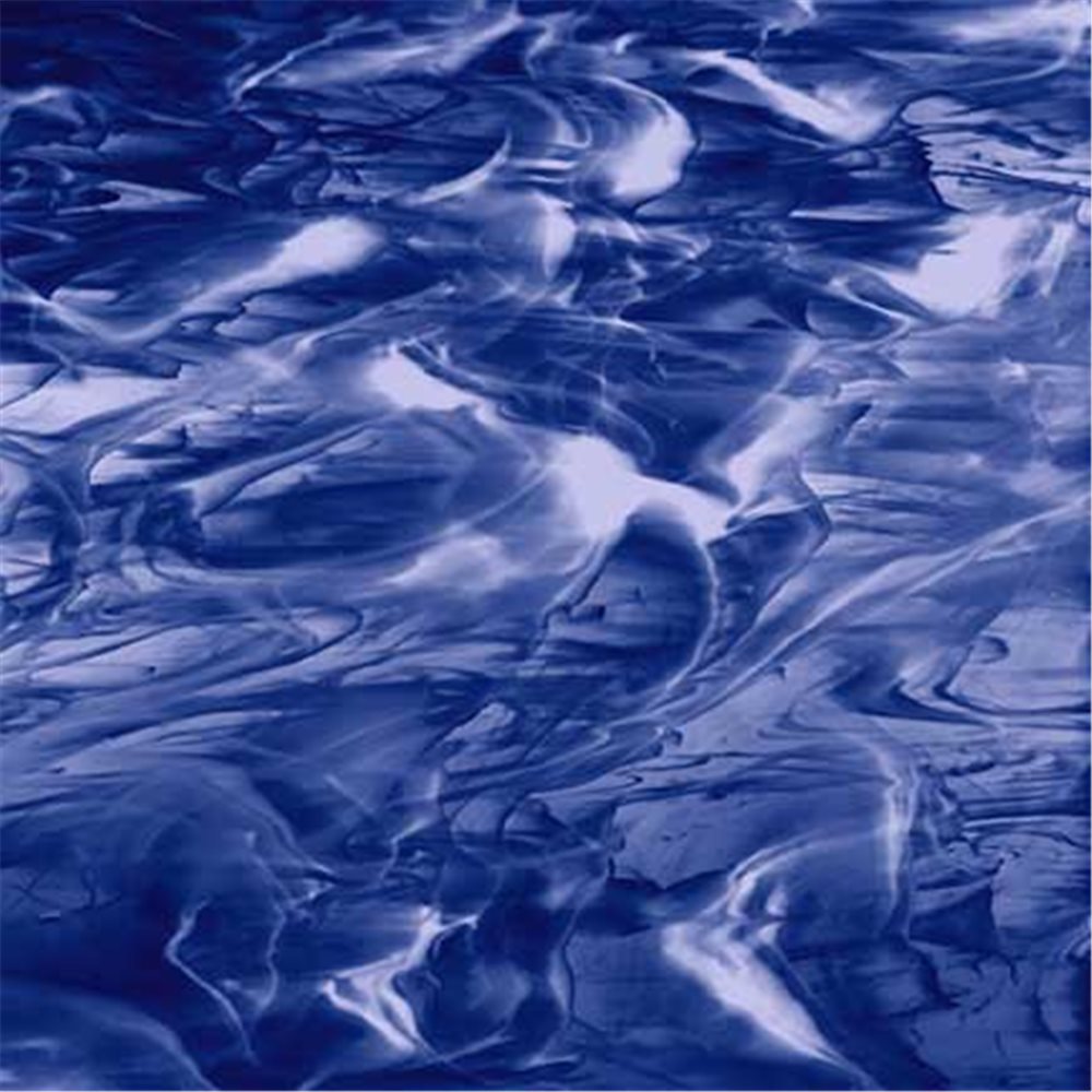 Spectrum Steel Blue and White Wispy - 3mm - Non-Fusible Glass Sheets