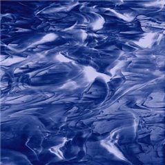 Spectrum Steel Blue and White Wispy - 3mm - Non-Fusible Glass Sheets