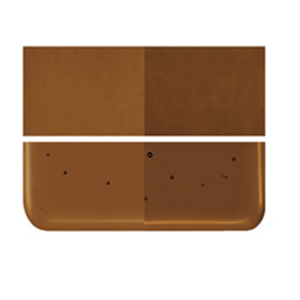 Bullseye Sienna - Transparent - 3mm - Plaque Fusing