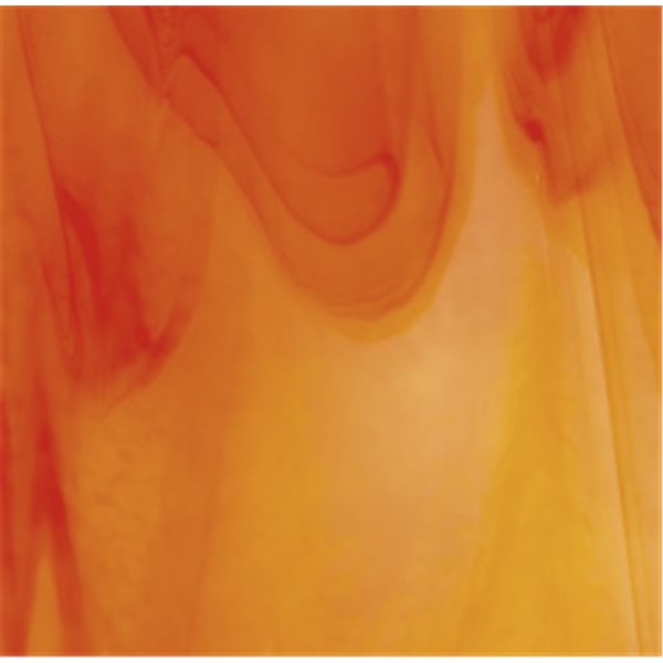 Bullseye White - Orange Opal 2 Color Mix - 3mm - Single Rolled - Fusing Glas Tafeln