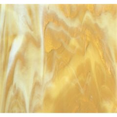 Bullseye Medium Amber - White 2 Color Mix - 3mm - Plaque Fusing