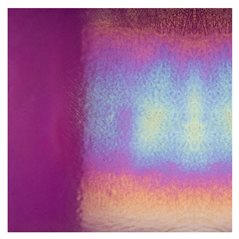Bullseye Violet Striker - Transparent - Rainbow Irid - 2mm - Fusing Glas Tafeln