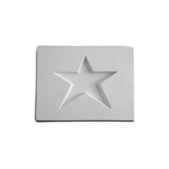 Star - 10.7x8.2x1.3cm - Öffnung: 6.3x6.8cm - Fusing Form