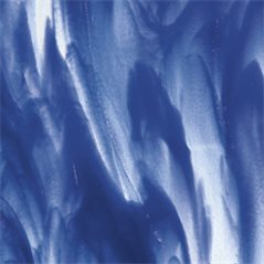 Bullseye Clear - Deep Cobalt Blue Opal 2 Color Mix - 3mm - Fusible Glass Sheets