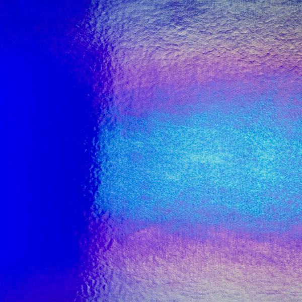 Bullseye Deep Royal Blue - Transparent - Rainbow Irid - 2mm - Fusing Glas Tafeln