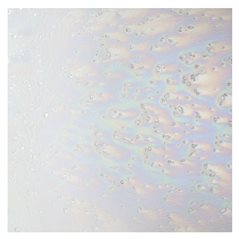 Bullseye Clear with Clear Bullseye Frit - Rainbow Iridescent - 3mm - Fusible Glass Sheets - Double Rolled