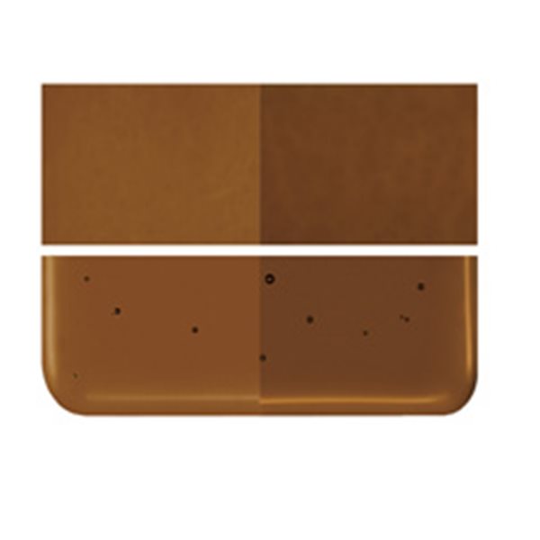 Bullseye Sienna - Transparent - 2mm - Thin Rolled - Plaque Fusing