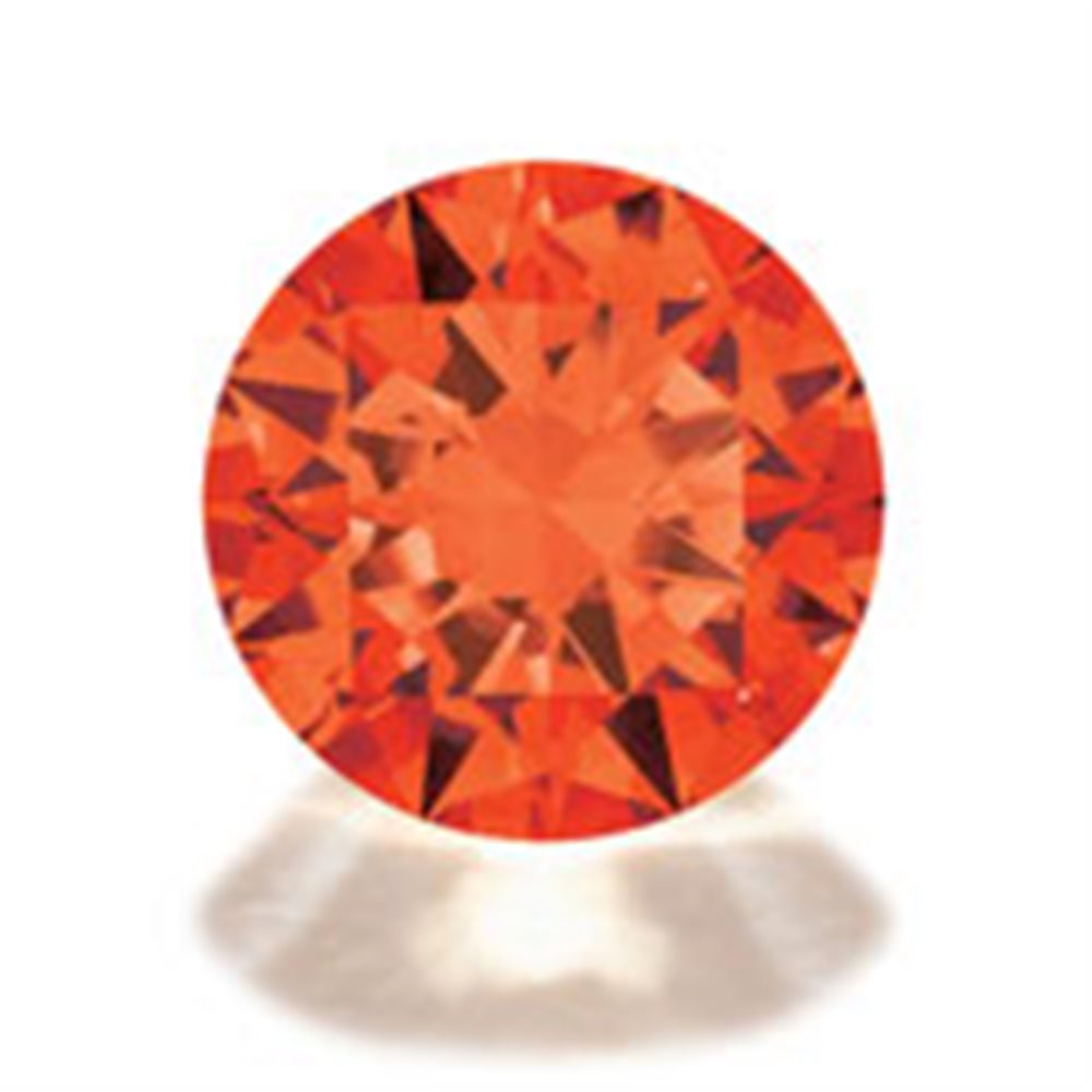 Cubic Zirconia - Orange - Round - 3mm - 10pcs