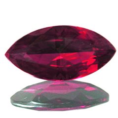 Synthetisch Corund - Garnet - Marquise - 5x2.5mm - 5 Stück