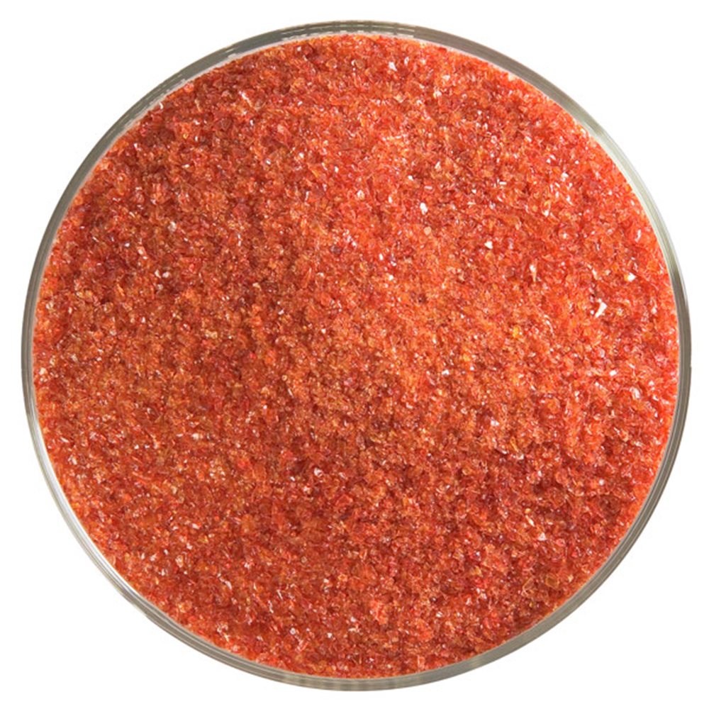 Bullseye Frit - Garnet Red - Fin - 450g - Transparent