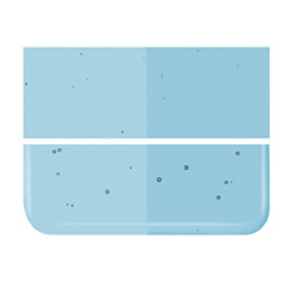 Bullseye Light Turquoise Blue - Transparent - 3mm - Fusible Glass Sheets
