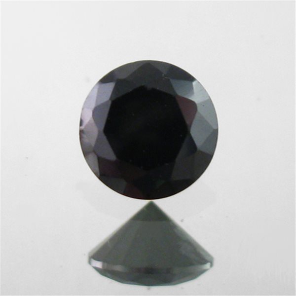 Cubic Zirconia - Black - Round - 10mm - 1pc