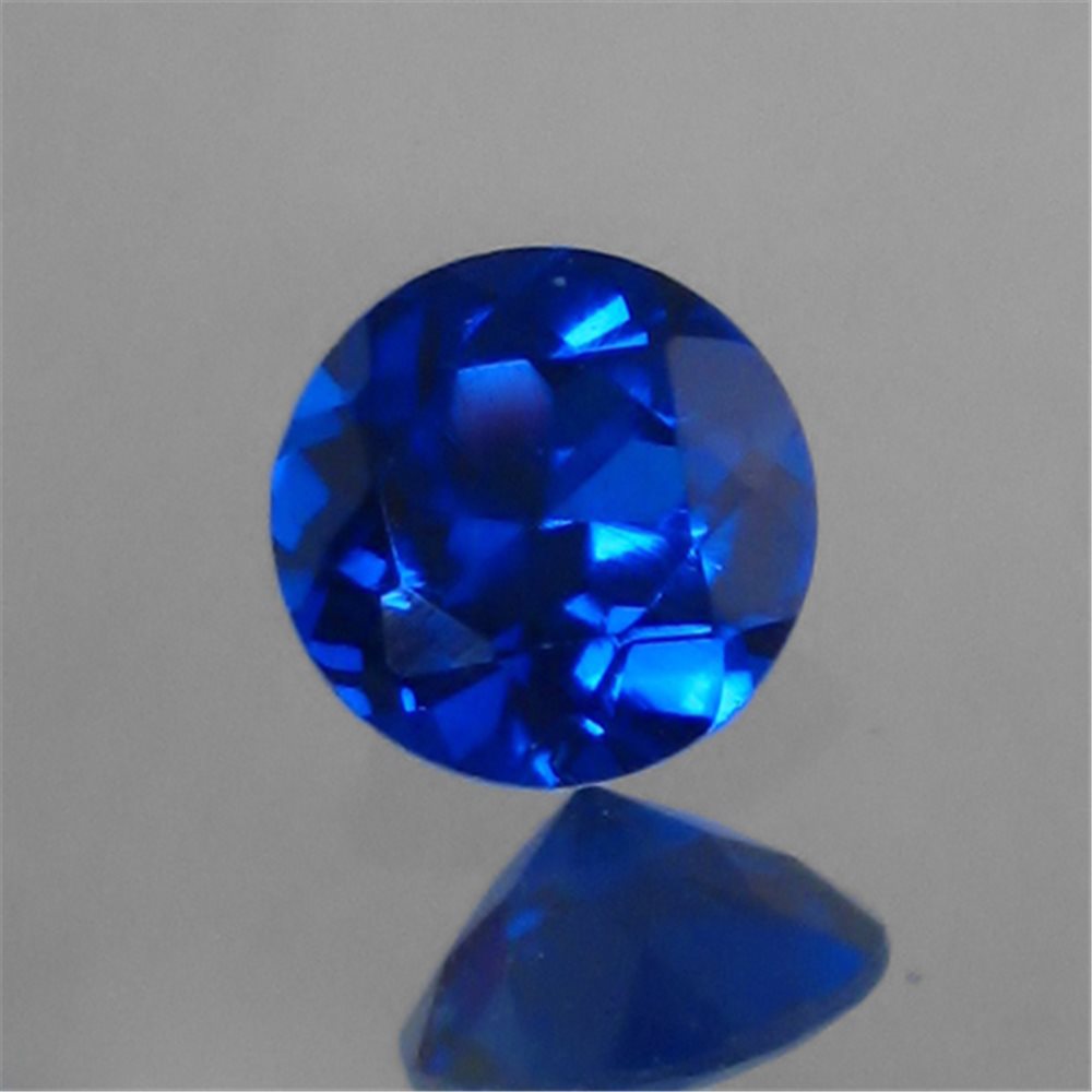 Lab Spinel - Sapphire - Round - 4mm - 5pcs