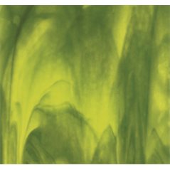 Bullseye Yellow Opal - Deep Forest Green 2 Color Mix - 3mm - Single Rolled - Fusible Glass Sheets