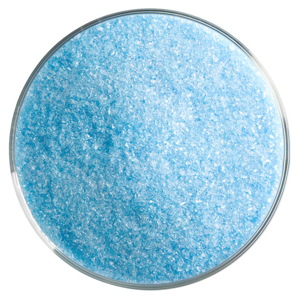 Bullseye Frit - Light Turquoise Blue - Fin - 450g - Transparent