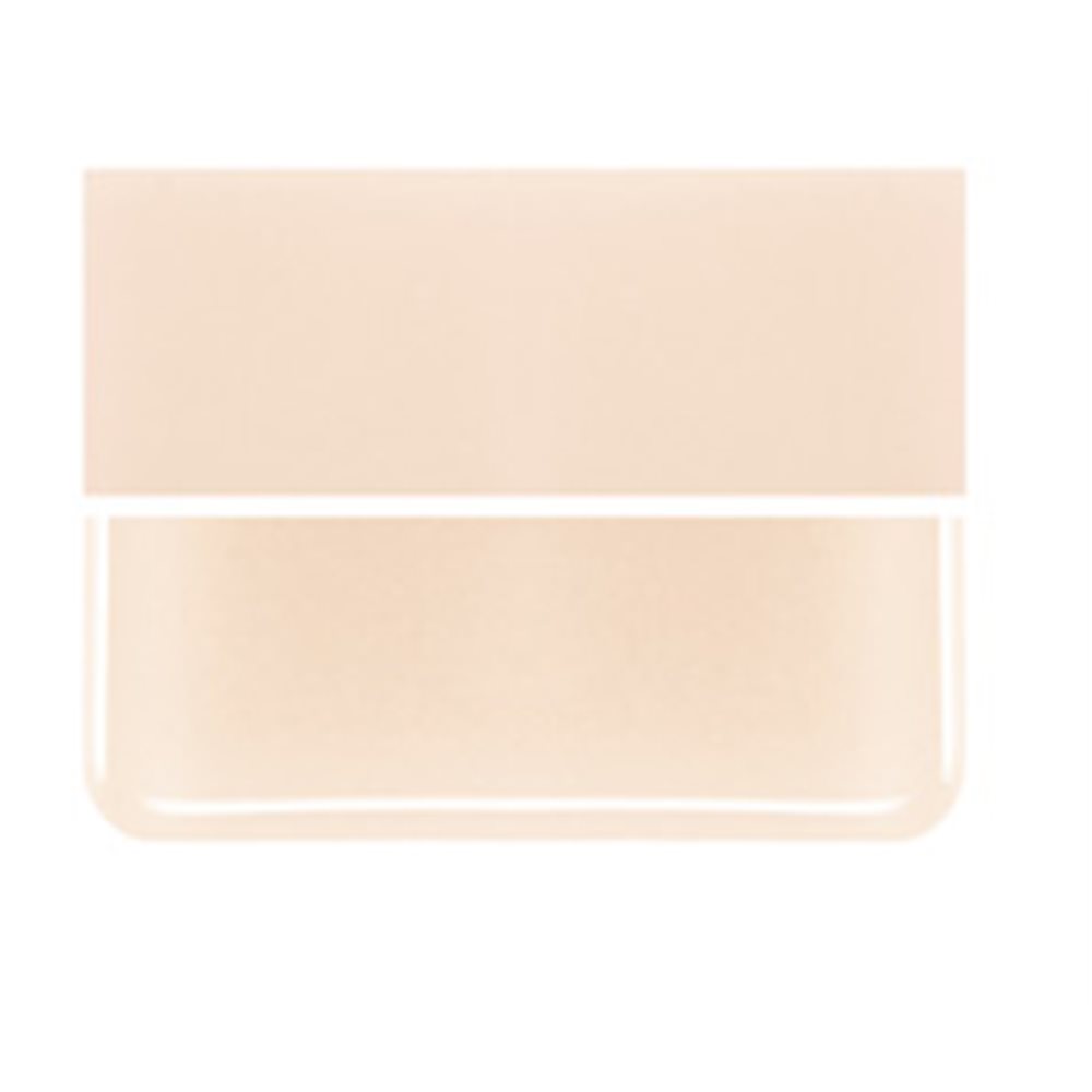 Bullseye Light Peach Cream - Opalescent - 2mm - Thin Rolled - Plaque Fusing