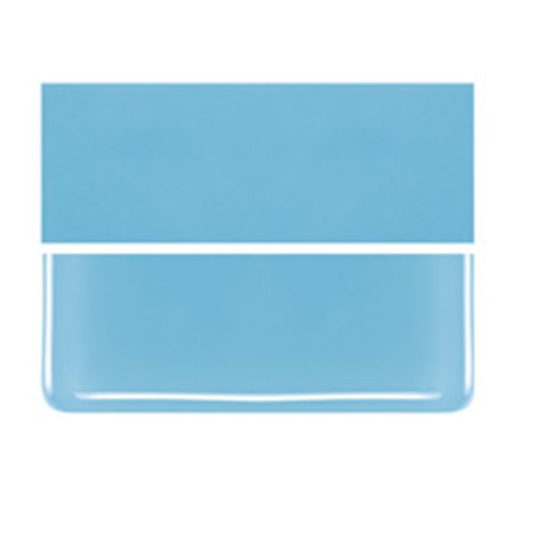 Bullseye Light Cyan - Opalescent - 2mm - Thin Rolled - Fusible Glass Sheets