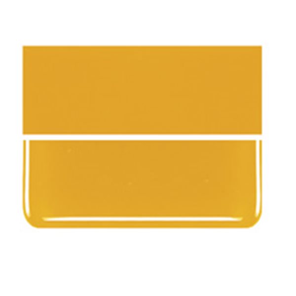 Bullseye Marigold Yellow - Opaleszent - 2mm - Thin Rolled - Fusing Glas Tafeln