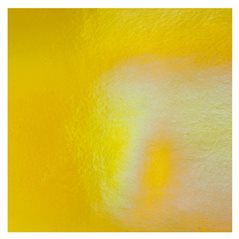 Bullseye Marigold Yellow - Transparent - Rainbow Iridescent - 3mm - Fusible Glass Sheets