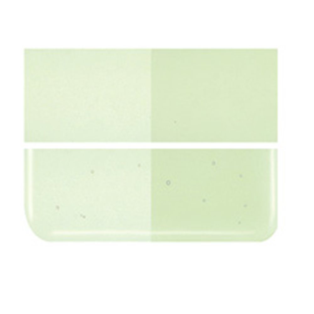 Bullseye Pale Green - Transparent - 2mm - Thin Rolled - Plaque Fusing