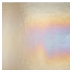 Bullseye Oregon Gray - Transparent - Rainbow Irid - 3mm - Plaque Fusing