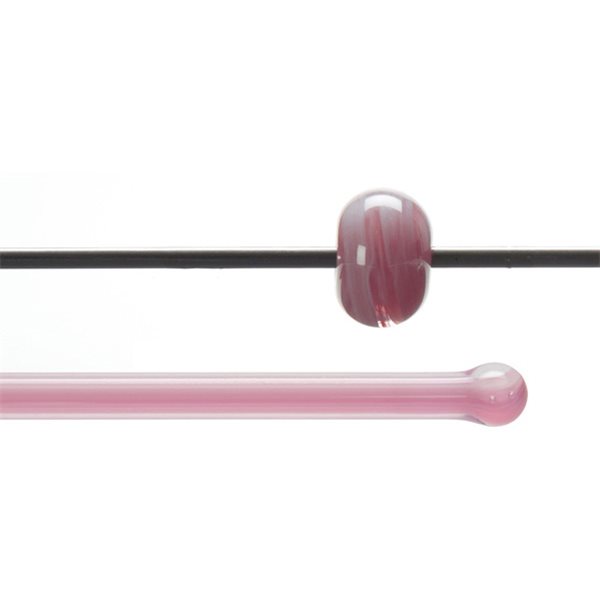 Bullseye Baguette - Clear & Pink Opal - 4-6mm - Transparent