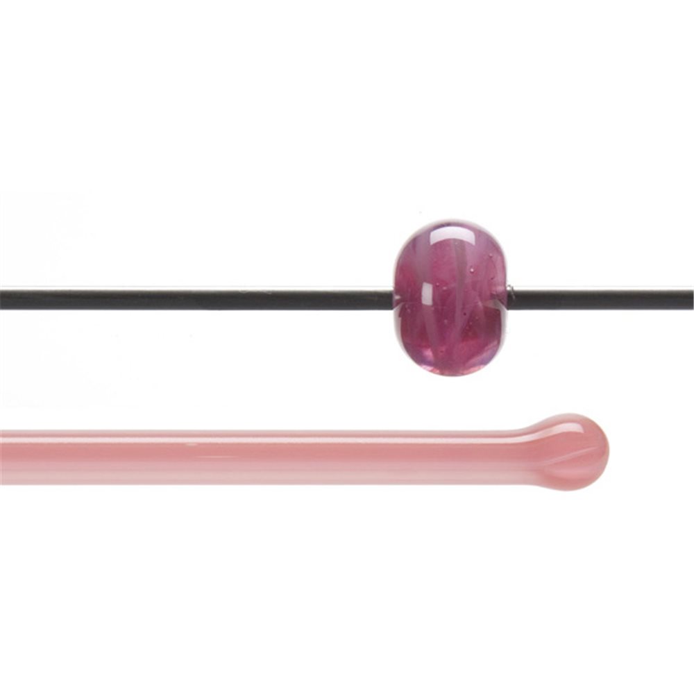 Bullseye Rods - Clear & Salmon Opal - 4-6mm - Transparent