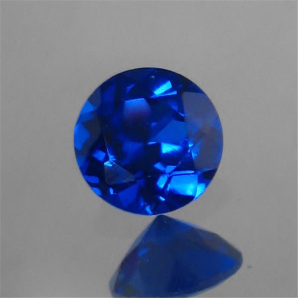 Lab Spinel - Sapphire - Round - 6mm - 5pcs