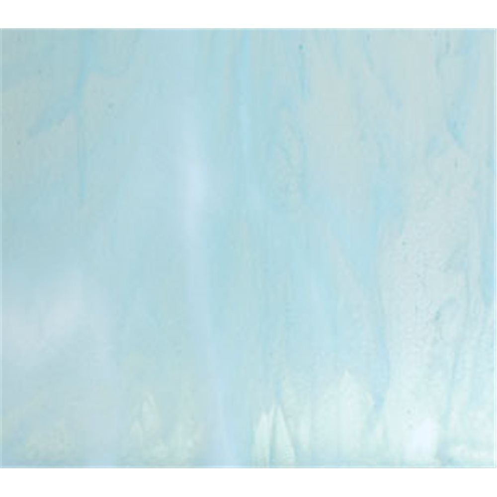 Bullseye Aqua Blue Tint - White 2 Color Mix - 3mm - Fusing Glas Tafeln