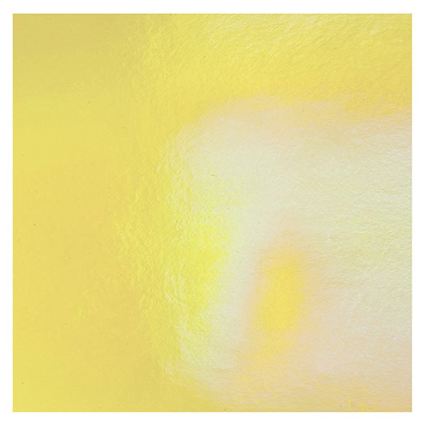 Bullseye Pale Yellow - Transparent - Rainbow Irid - 3mm - Fusing Glas Tafeln