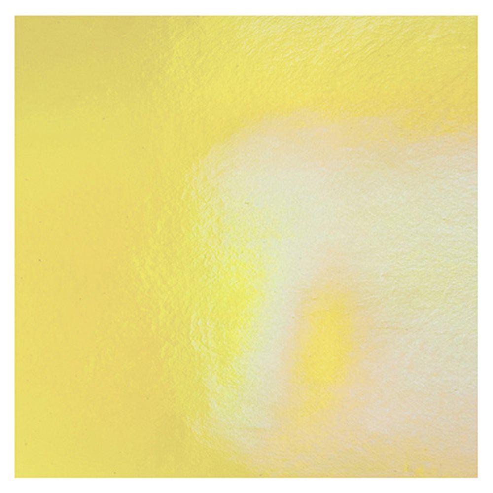 Bullseye Pale Yellow - Transparent - Rainbow Irid - 3mm - Plaque Fusing