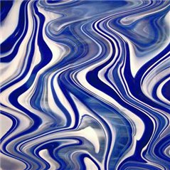 Spectrum Blue White Clear Baroque - 3mm - Non-Fusing Glas Tafeln  