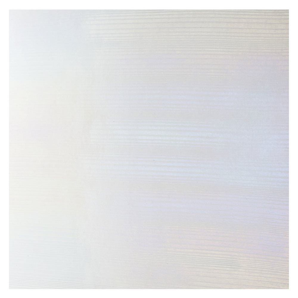 Bullseye Clear - Transparent - Accordion Texture Irid - 3mm - Fusible Glass Sheets