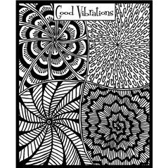 Rubber Stamp Mat - Good Vibrations - 10x12.5cm