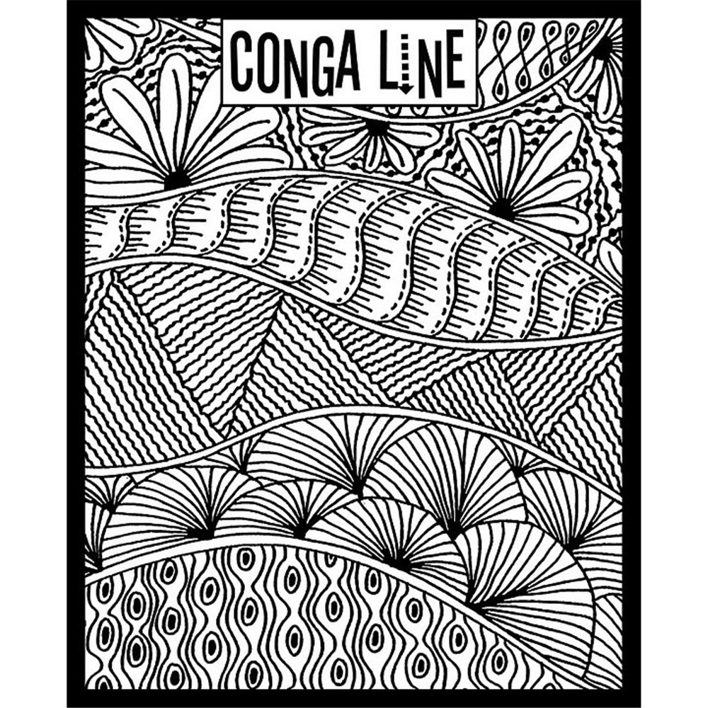 Rubber Stamp Mat - Conga Line - 10x12.5cm