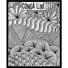 Rubber Stamp Mat - Conga Line - 10x12.5cm