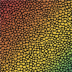 Dichroic - Small Stones - Rainbow on Black - 20x10cm