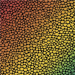 Dichroic - Small Stones - Rainbow on Black - 20x10cm