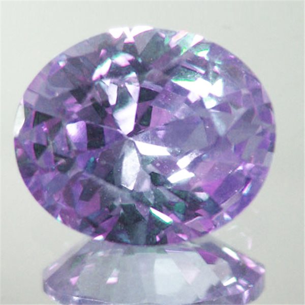 Cubic Zirconia - Lavender - Oval - 9x7mm - 1pc