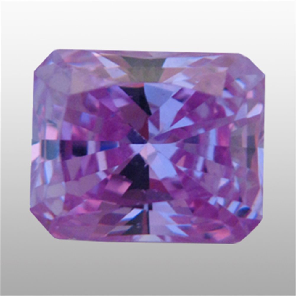 Cubic Zirconia - Lavender - Emerald - 9x7mm - 1pc