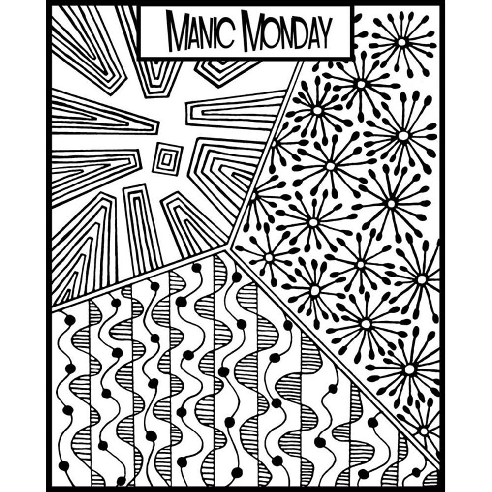 Rubber Stamp Mat - Manic Monday - 10x12.5cm