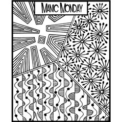 Rubber Stamp Mat - Manic Monday - 10x12.5cm