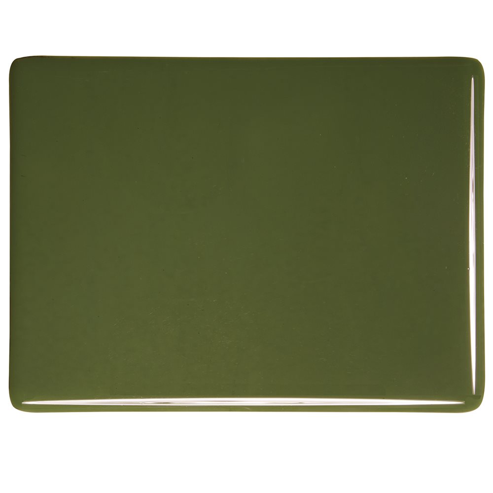 Bullseye Moss Green - Opalescent - 3mm - Fusible Glass Sheets