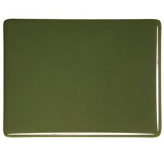 Bullseye Moss Green - Opalescent - 3mm - Fusible Glass Sheets