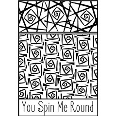 Rubber Stamp Mat - You spin me round - 10x12.5cm