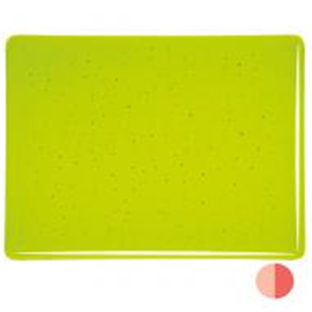 Bullseye Lemon Lime - Transparent - 3mm - Fusible Glass Sheets