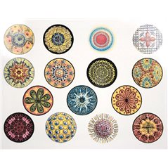 Decal - Circles - Colour - 14x10 cm - Non-Food Safe