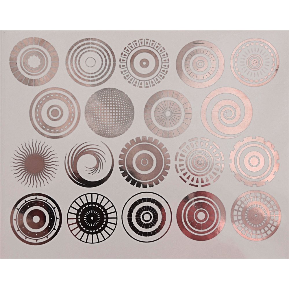 Decal - Circles - Copper - 14x10 cm