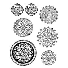 Texture Card - Round Lace Collection - 7.5x10cm